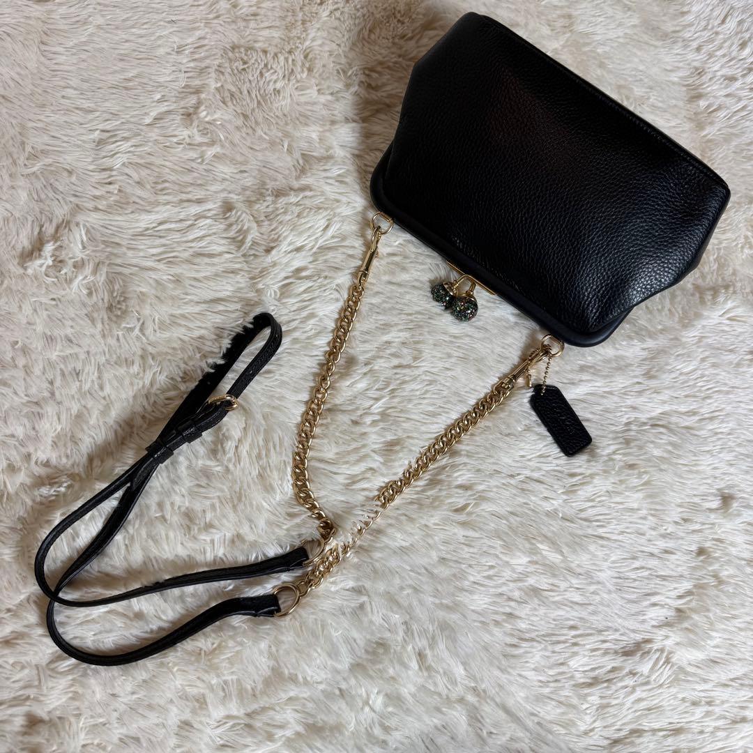 COACH コーチ キスロック がま口 チェーン ショルダーバッグ c1451