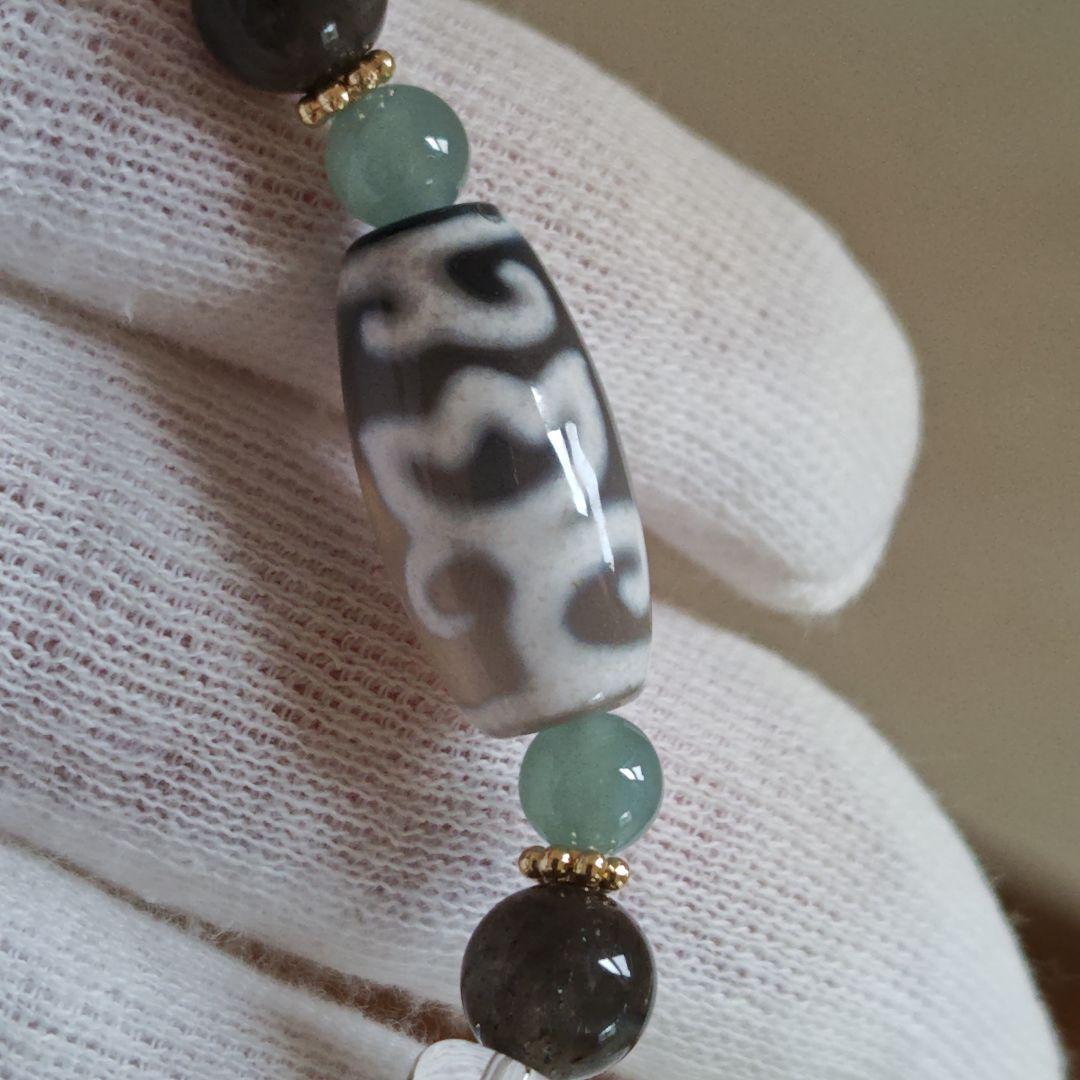 専用です♡レアバイカラー水蓮花天珠、黒蝶貝、白蝶貝、グアテマラ産翡翠、スキャポラ