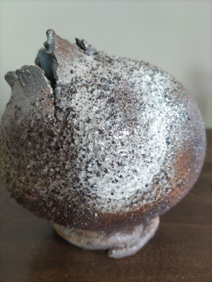 花器　信楽焼 　恐竜のたまご