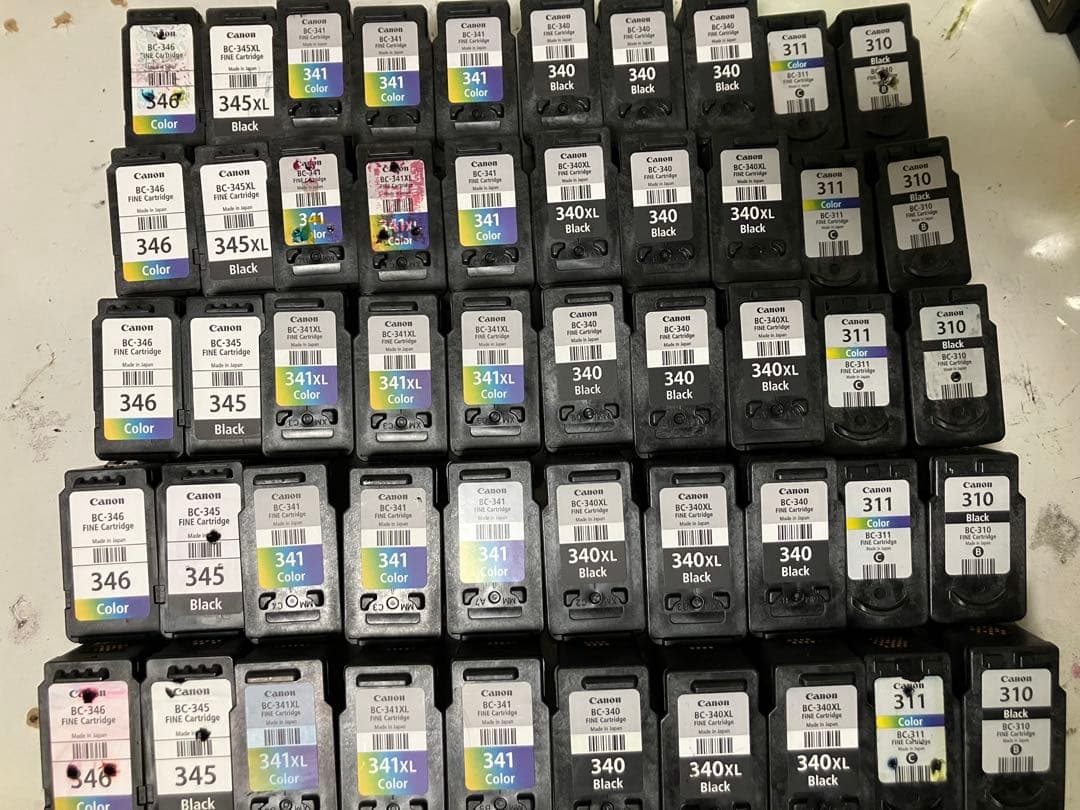 Canon インクカートリッジ 純正　50個セット　使用済み