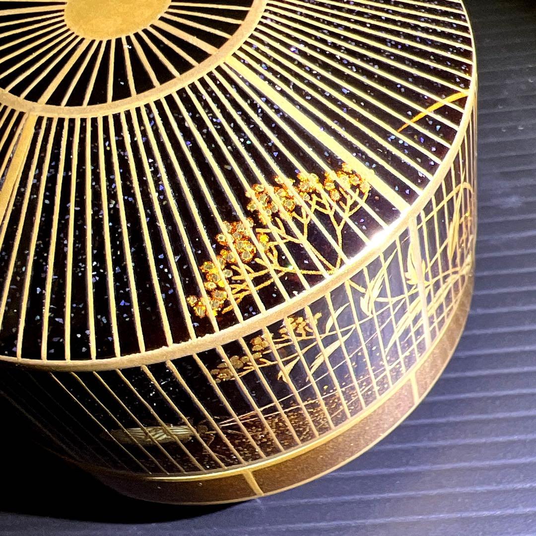 輪島塗名工　代田和哉　虫籠形香合　鈴虫蒔絵　共箱　東Y7-0725⭐︎2Fトトヒサ