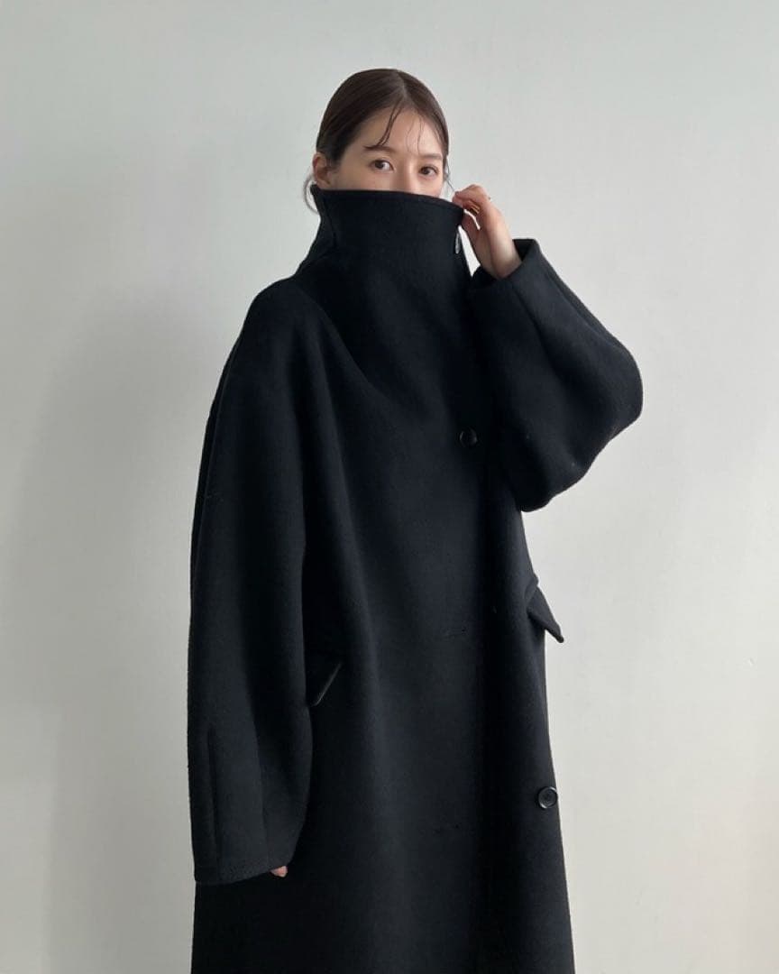 ジャケット・アウター CLANE UP NECK OVER DOUBLE COAT