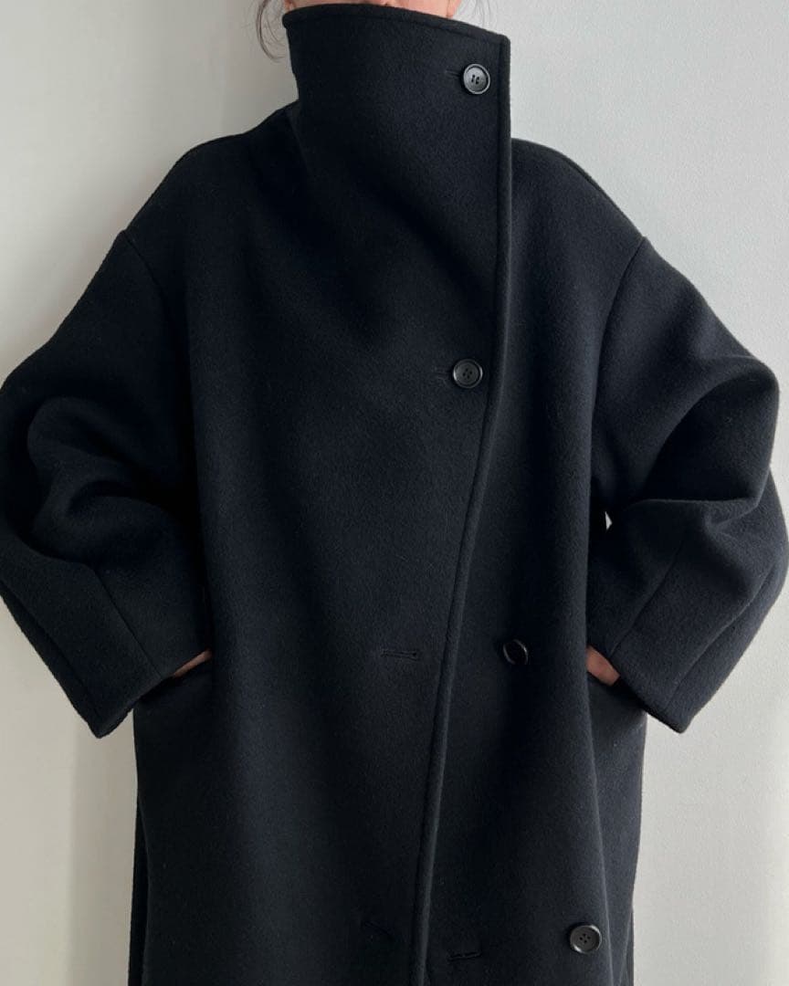 ジャケット・アウター CLANE UP NECK OVER DOUBLE COAT