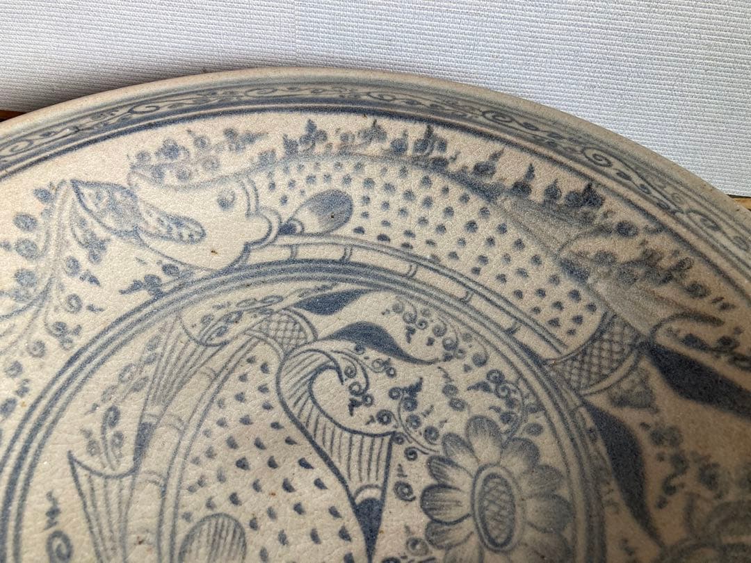 タイ・宋胡録(スンコロク)鉄絵大皿