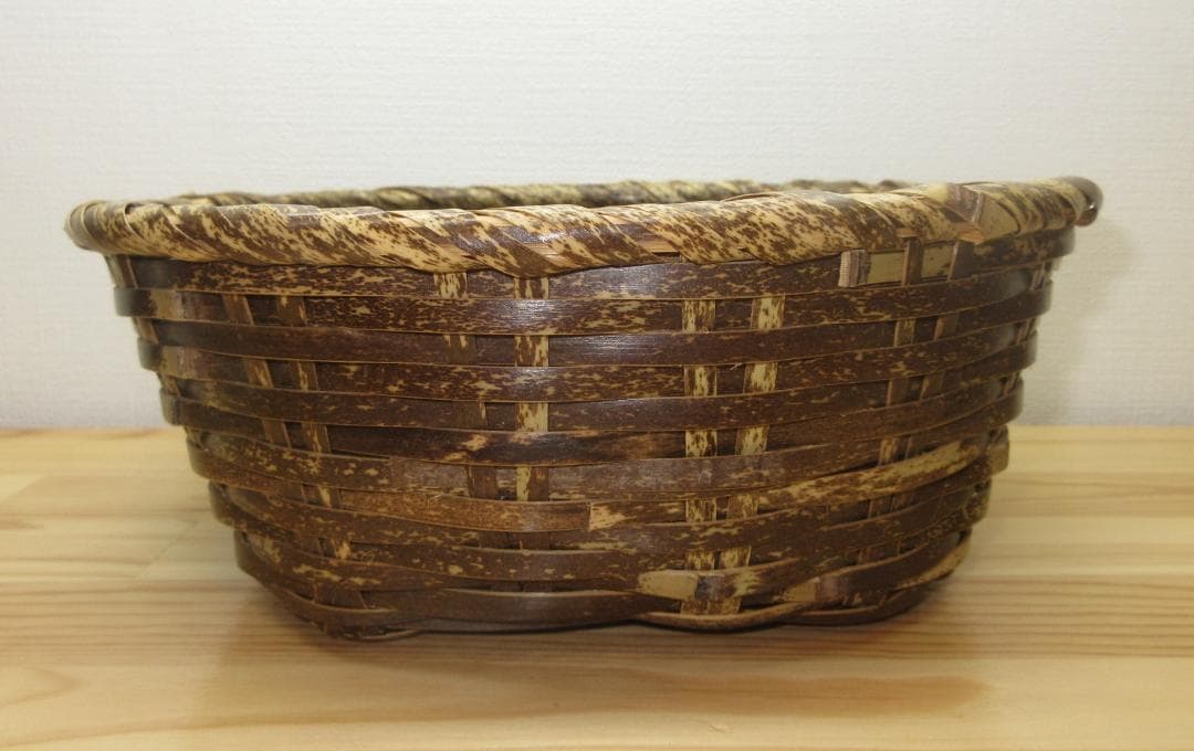 送料込【逢絢亭・新品】茶道具 水屋道具 炭斗 さざえ籠 風炉用 木製 紙箱入り