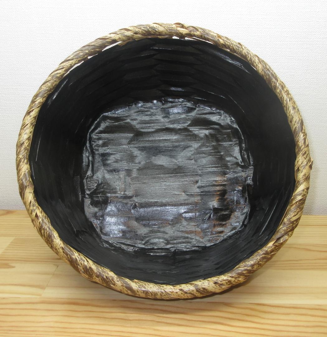 送料込【逢絢亭・新品】茶道具 水屋道具 炭斗 さざえ籠 風炉用 木製 紙箱入り