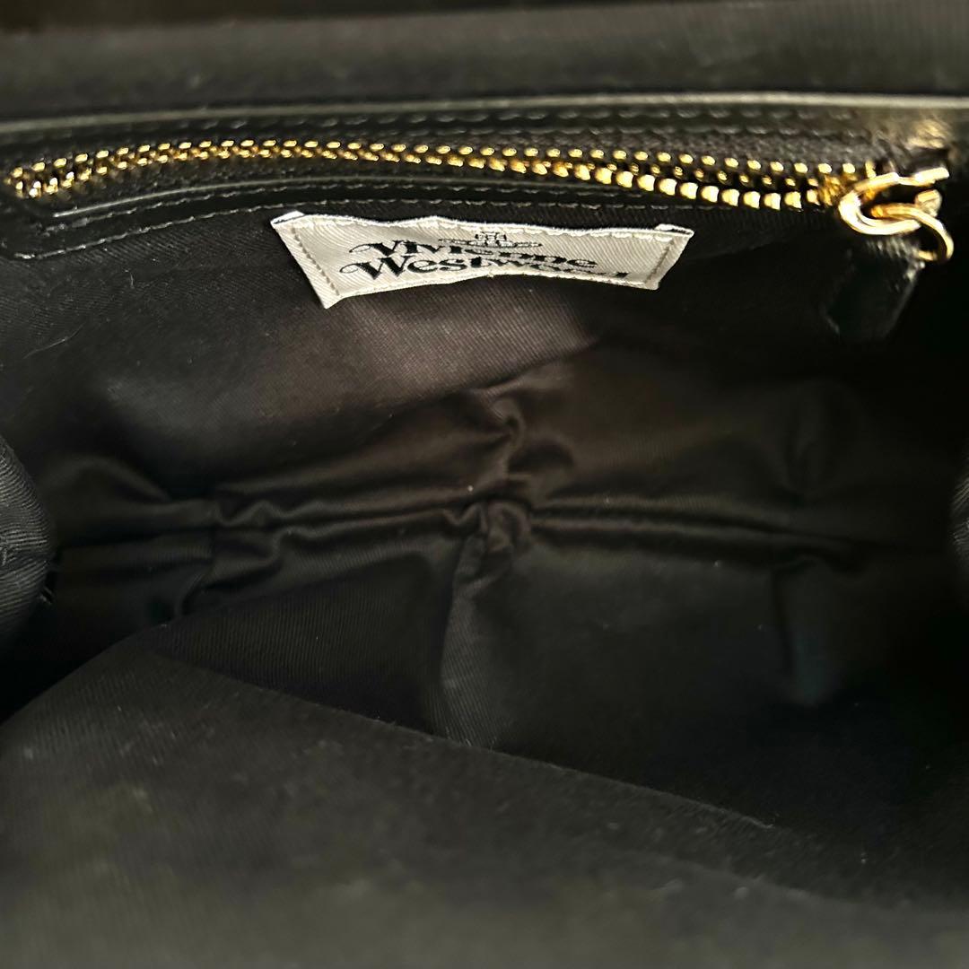 未使用品　vivienne west wood レザー　がま口　ショルダーバッグ