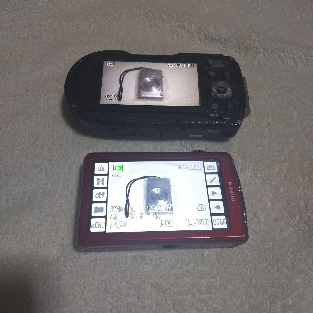 ⭕️ばら売り可♥️動作品２台★富士フイルムz700exr赤★ペンタックスwg3黒