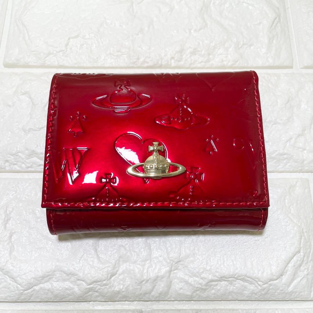 【新品・未使用】Vivienne Westwood 三つ折り財布 バーガンディー