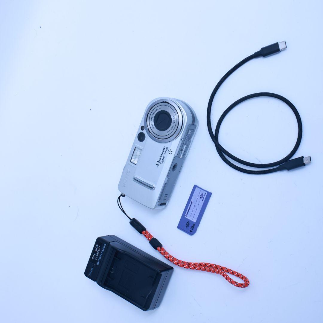 スマホ転送可 SONY P7 デジタルカメラ メモリー電池付き コンデジ