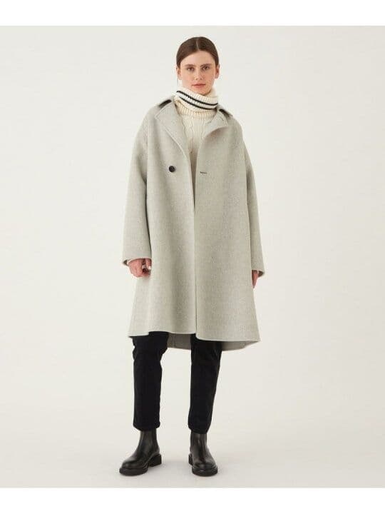 新品ウールカシミヤダブルフェイス オーバーコート