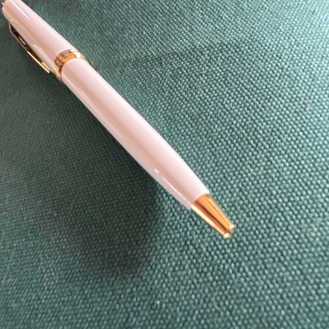 MONTBLANC ホワイトボールペン 箱付き 品の良い白×ゴールド本体