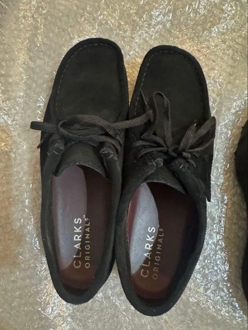 クラークス　ワラビーゴアテックス　24.5 ブラック