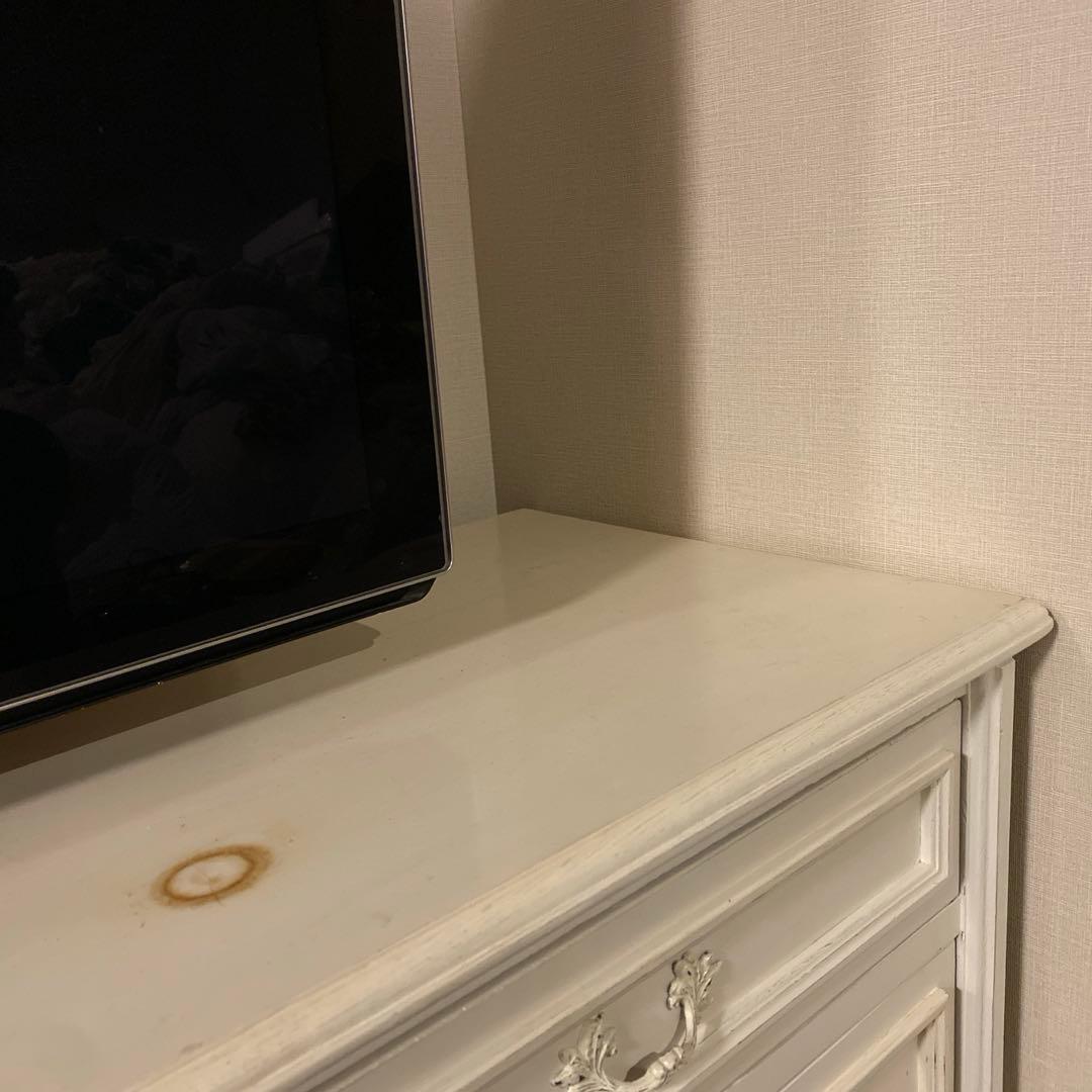 シャビーシックホワイト木製テレビボード175