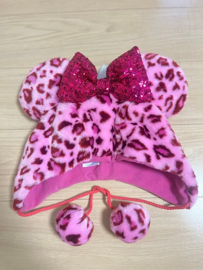 ヒョウ柄 ミニー ファンキャップ ピンク