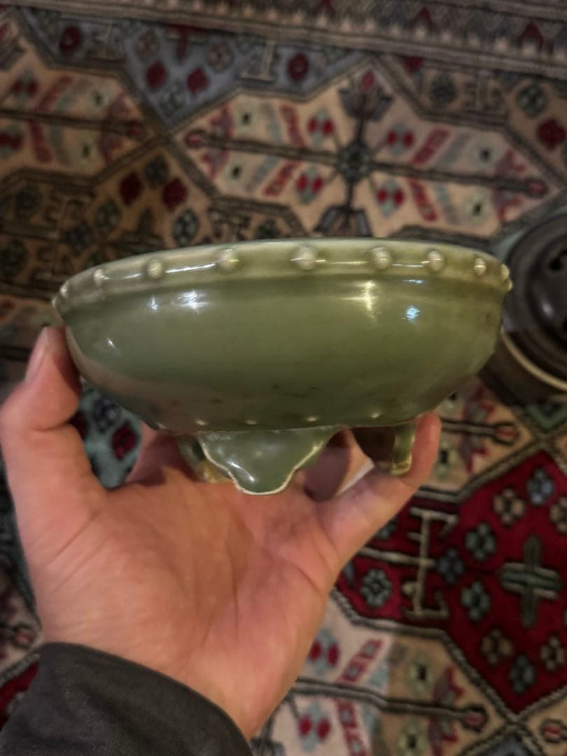 ‼️早速半額→更に半額‼️リサイクルFORT‼️中国の青磁で三つ足香炉‼️