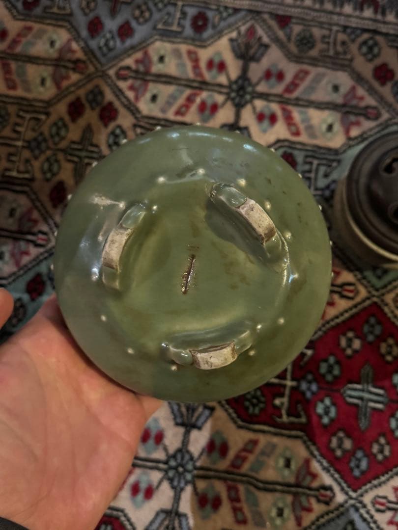 ‼️早速半額→更に半額‼️リサイクルFORT‼️中国の青磁で三つ足香炉‼️