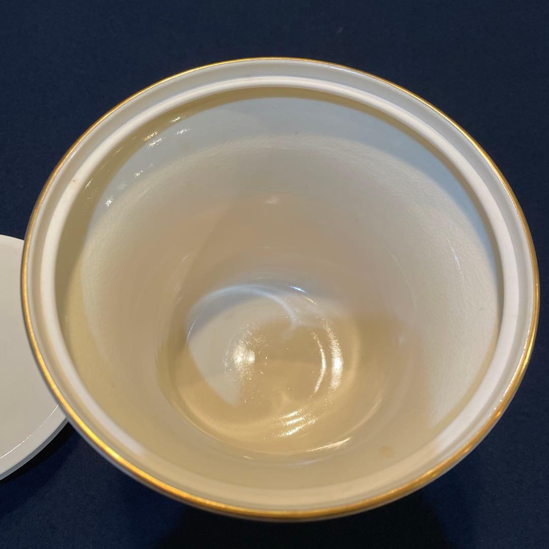 【御室窯】の「仁清 七宝 宝尽」『末広 水指』共箱　茶道具　※美品