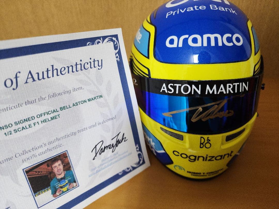 F.アロンソ直筆サイン、証明書付き 1/2ヘルメット 2024年本戦仕様