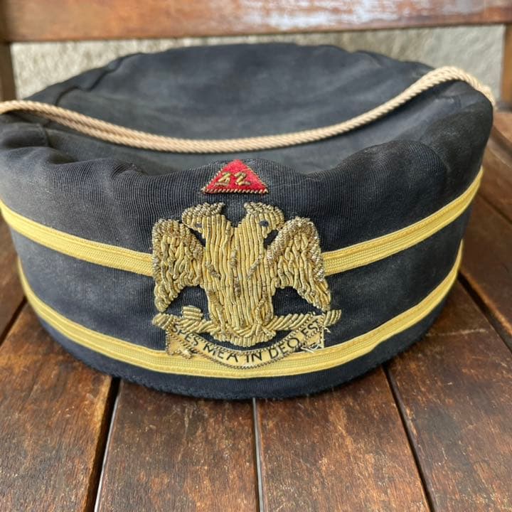 超レア！50s～秘密結社フリーメイソン32階級ハット帽子USAアンティーク古着