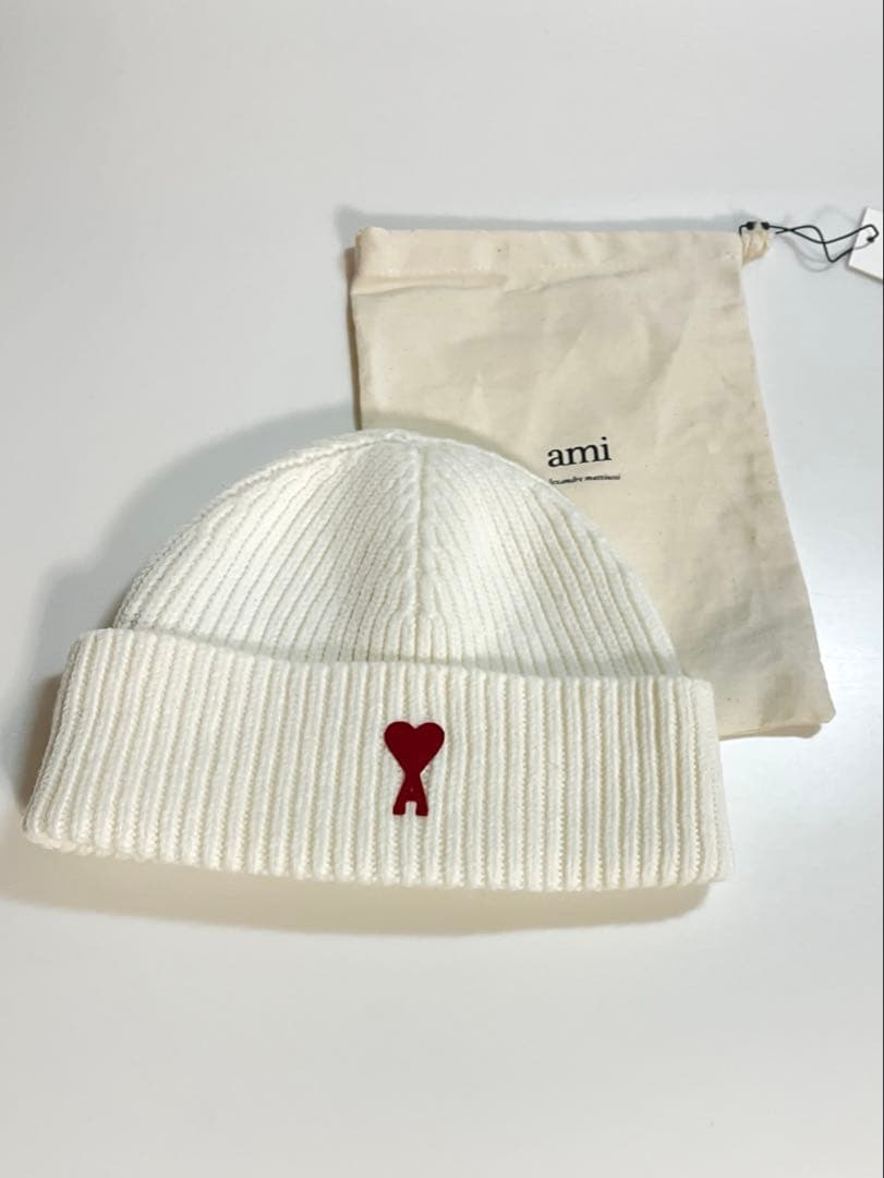 アミパリスニット帽　amiparis ロゴビーニー