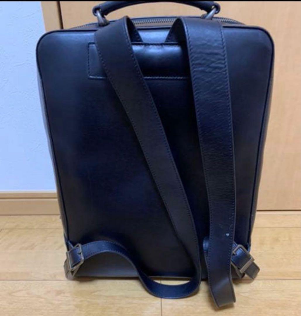 マザーハウス　アンティークスクエアバックパック黒