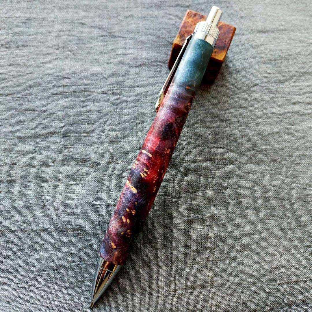 【黎明】　スタビライズドウッド　ハンドメイド　木軸シャープペン　0.5mm