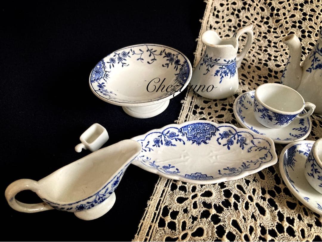 フランスアンティーク 陶器 おままごとセット