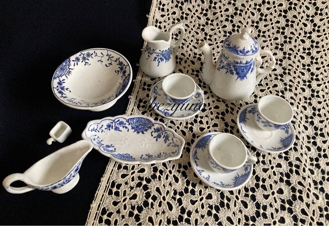 フランスアンティーク 陶器 おままごとセット