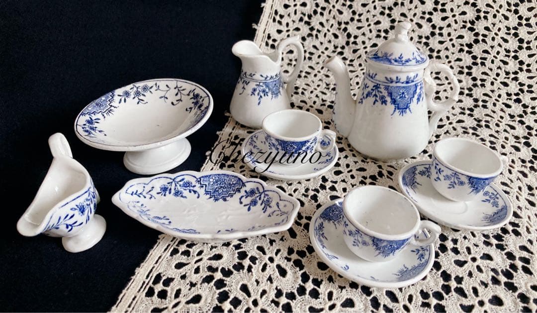 フランスアンティーク 陶器 おままごとセット