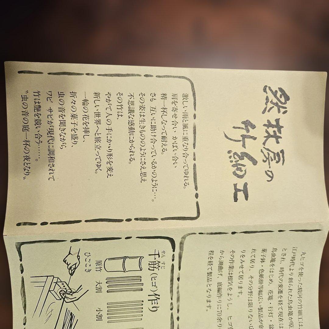 【未使用】駿河　竹細工　八角　茶托