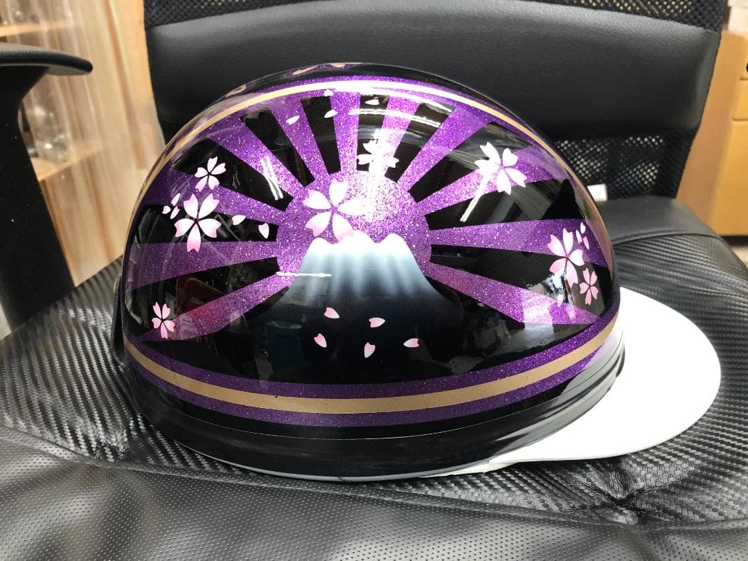 コルク半　カスタム　富士日章　三つボタン　黒紫　ラメ　桜　高級クリヤ送料無料