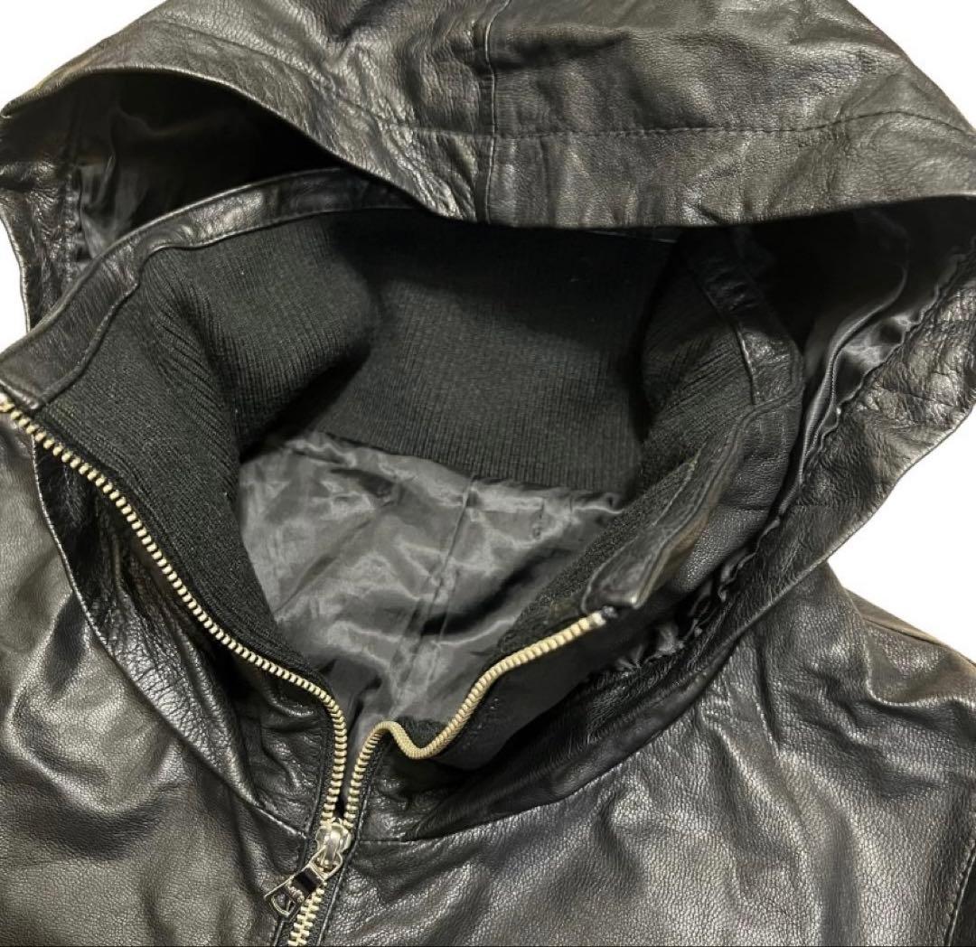 【激レア良品】00s OPIUM Y2K レザーバラクラバ パーカー
