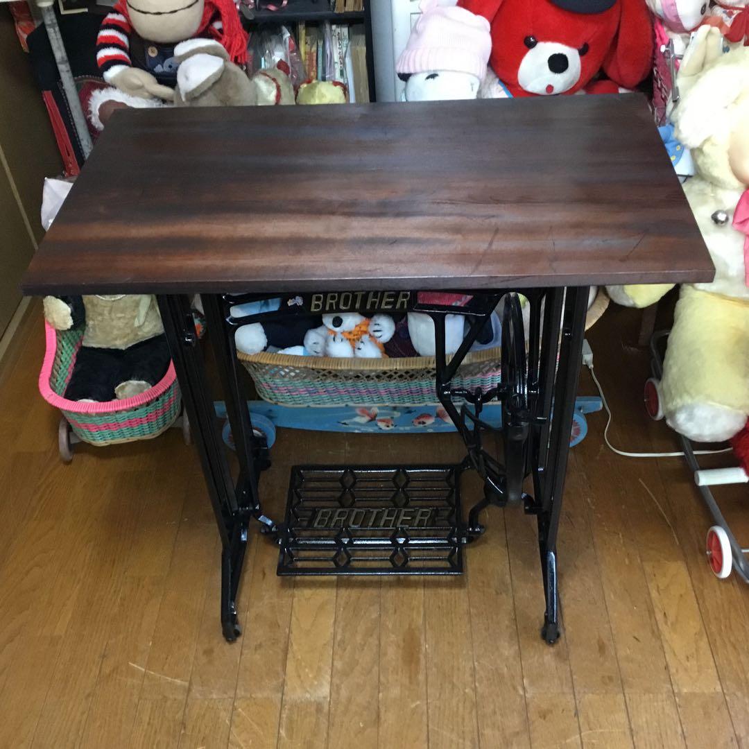 ※アンティーク※BROTHER 足踏みミシン脚のテーブル　アイアン　No.2