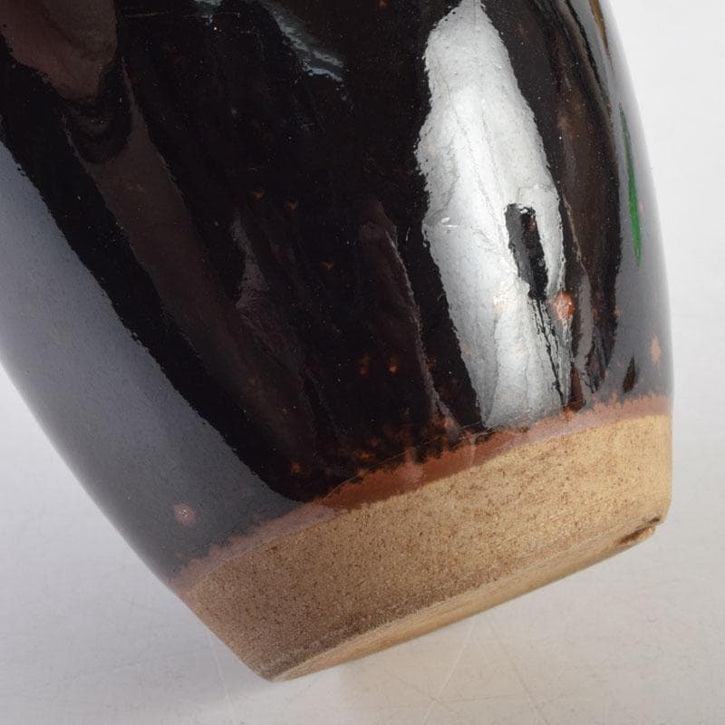 茶道具　瀬戸焼　古瀬戸　肩衝茶入　袱紗付　V　8636