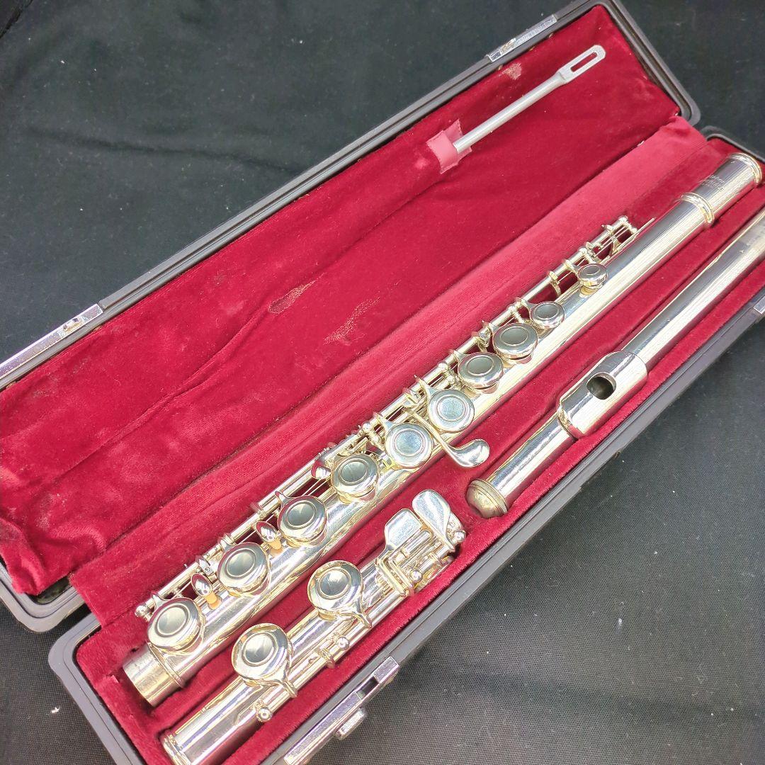 フルート　調整済　ニッカン(現ヤマハ)インペリアル(銀製頭部管、Eメカ銀メッキ)