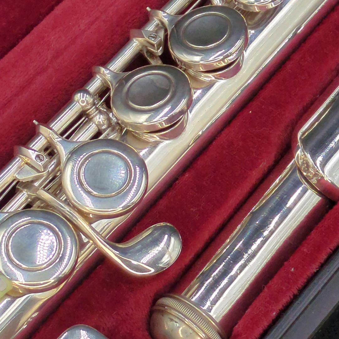 フルート　調整済　ニッカン(現ヤマハ)インペリアル(銀製頭部管、Eメカ銀メッキ)