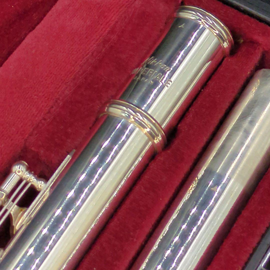 フルート　調整済　ニッカン(現ヤマハ)インペリアル(銀製頭部管、Eメカ銀メッキ)