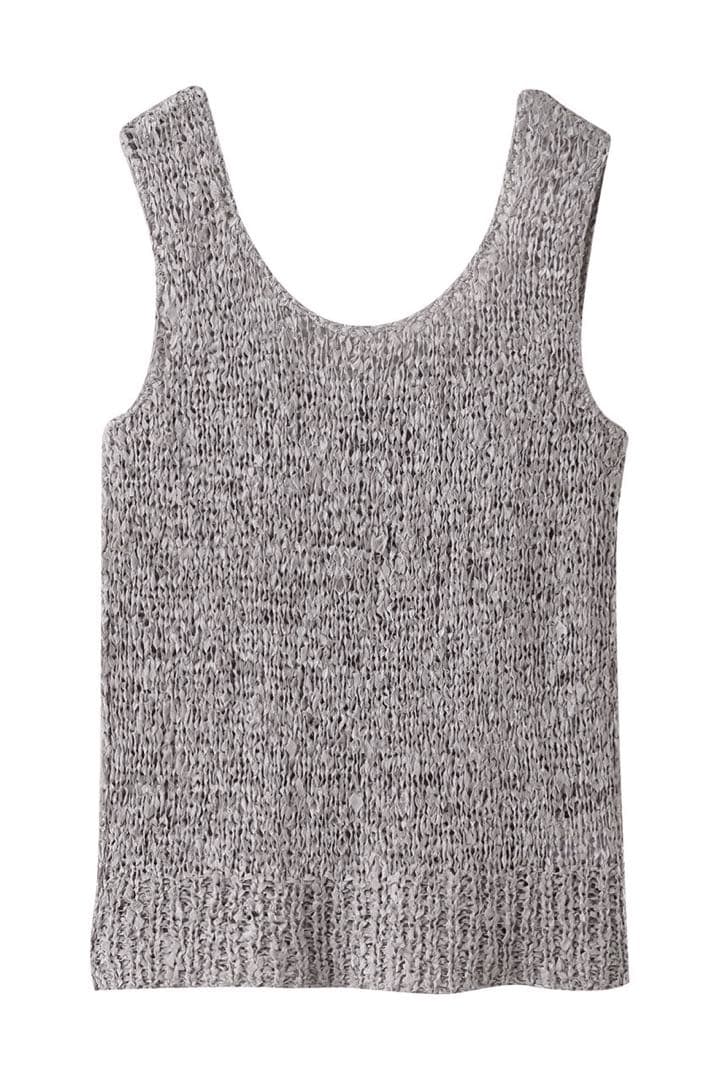 新品　エブール ebure 今季　完売　シルクテープハンドニット タンクトップ