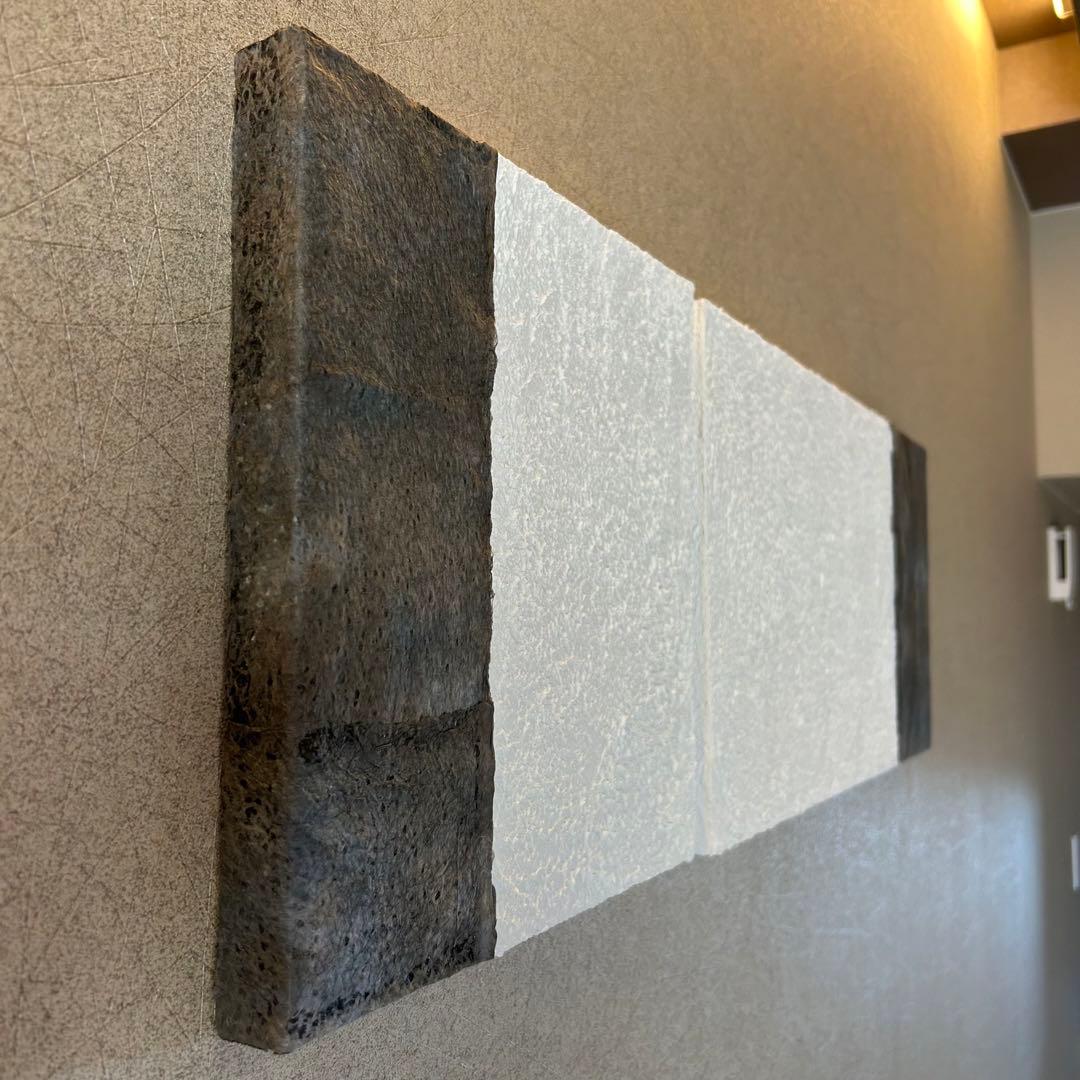 【和紙×漆喰】ファブリックパネル 2枚組 和モダン　アート インテリアボード