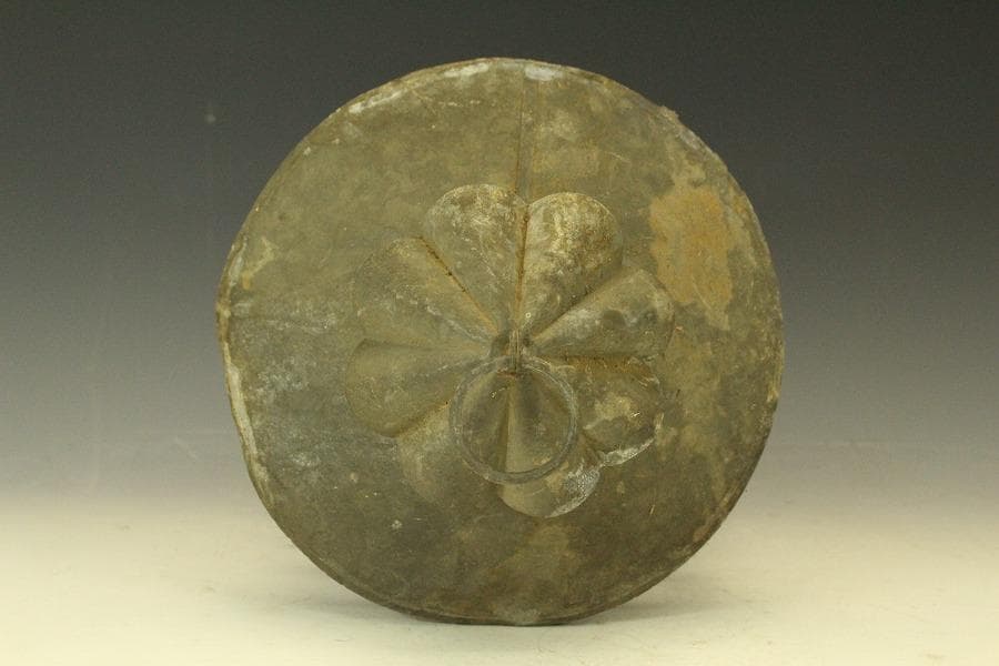 吊り灯籠 高32cm 時代 庭道具 鉄製(LC622)