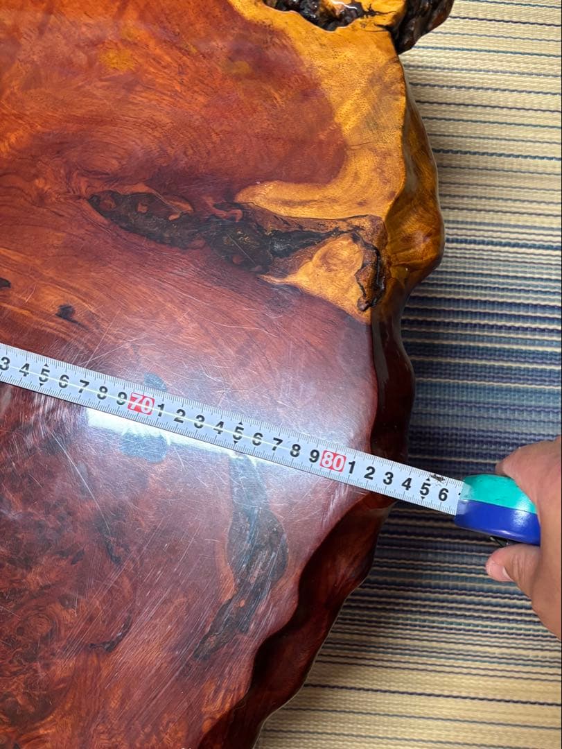 希少　花梨　 座卓 一枚板 高級テーブル　天然木製　光沢座卓　アンティーク