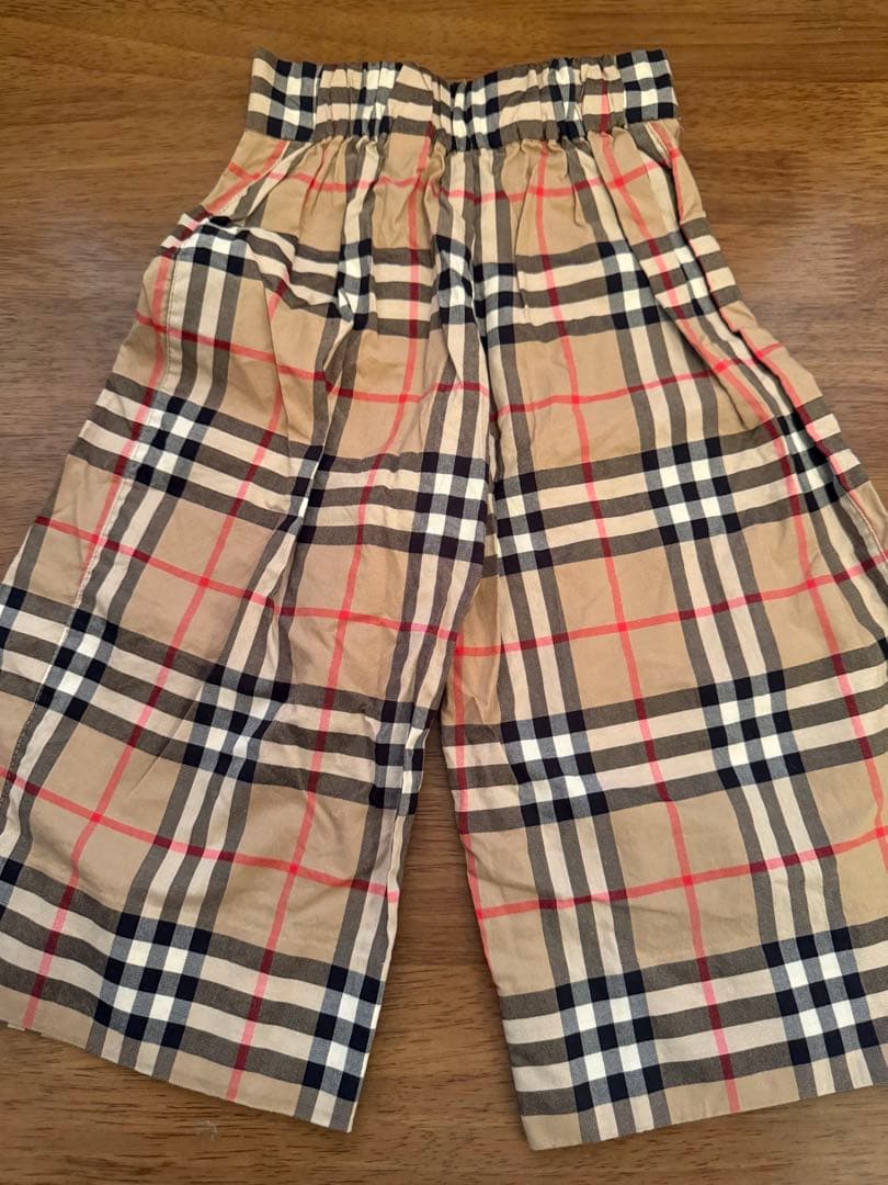 BURBERRY チェック柄 ロングパンツ 3Y