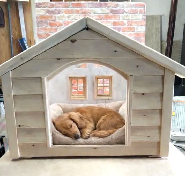 職人手作り 木製ペットハウス「Kenno」初号機　小型犬・猫用／室内用／特典付