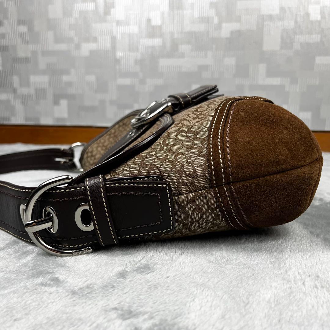 バッグ Coach Soho Bag Signature suede Brown