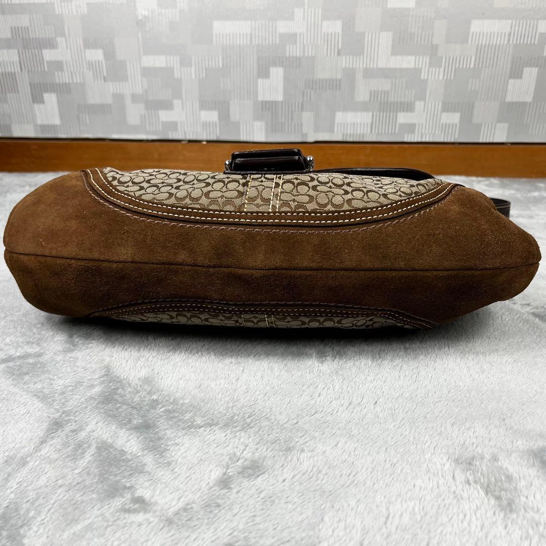 バッグ Coach Soho Bag Signature suede Brown