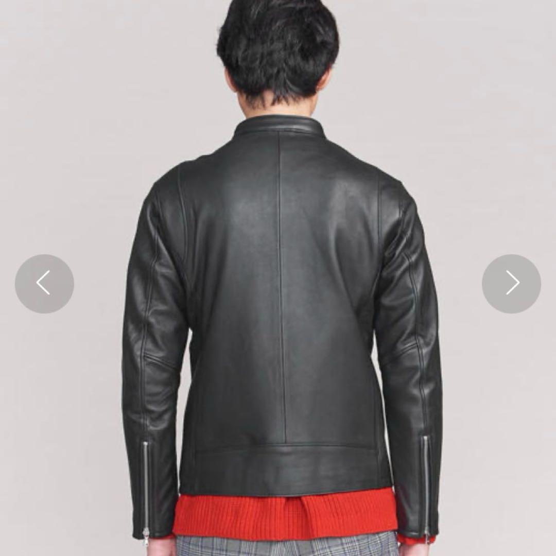 BY シープ シングルライダースジャケット