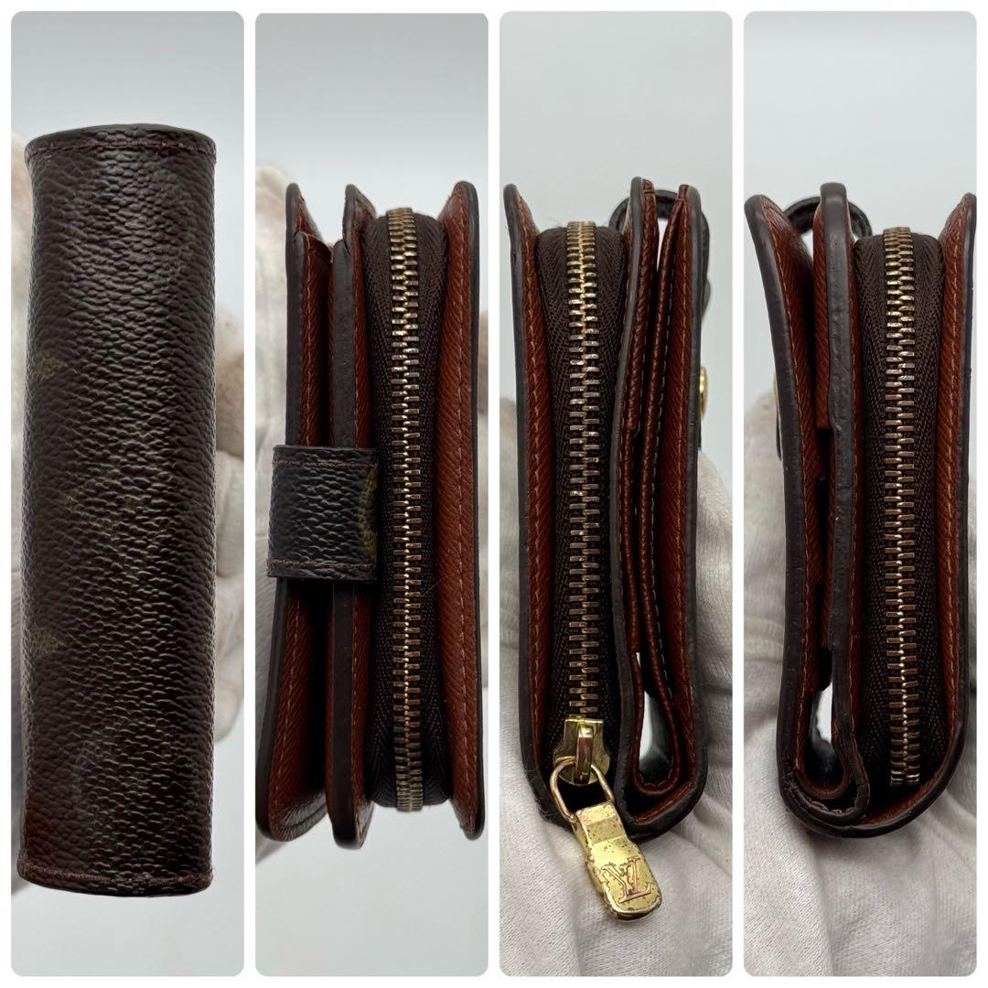 美品✨️ルイヴィトン　モノグラム　コンパクトジップ　折り財布　wallet　ミニ
