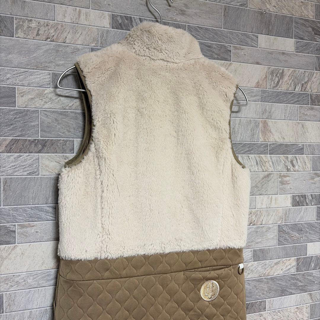 23区GOLF フェイクファー キルト ワンピース レディース ゴルフ 防寒