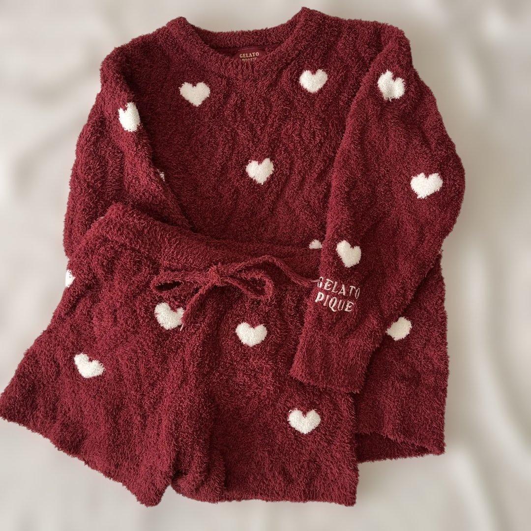上下セット gelato pique ジェラートピケ　ハートアランプルオーバー
